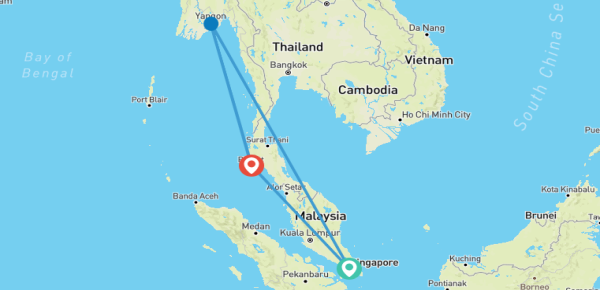 Hành trình Du thuyền Đông Nam (SINGAPORE – PENANG (MALAYSIA) – PHUKET (THAILAND) – SINGAPORE)