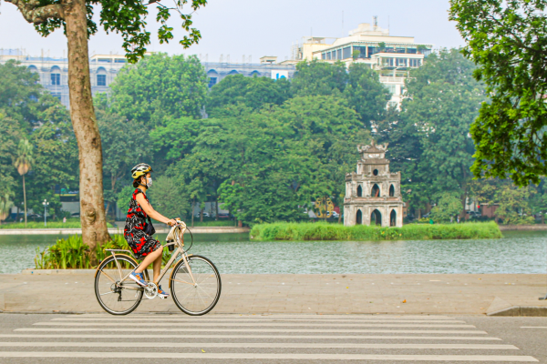 Early morning ride in Hanoi